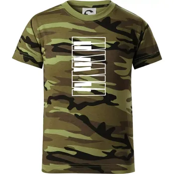 Klávesy svisle - Dětské maskáčové triko - 134 cm/8 let ( Zelený maskáč )