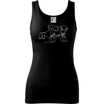 Dámské tričko Kitebell posilování jedním tahem - Dámské tílko - S ( Černá )