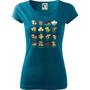 Dámské oblečení Atlas hub - triko s houbami - Dámské triko Pure - 2XL ( Petrolejová )