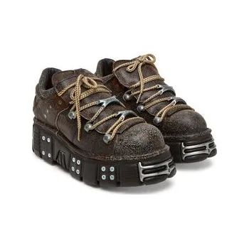 Pánské tenisky Sneakersy NEW ROCK M-120N-C83 Hnědá 45