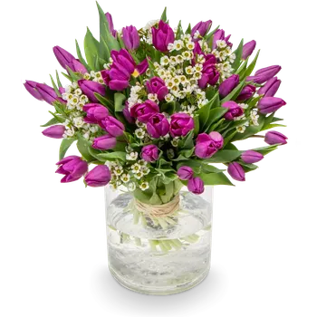 umělá květina Kytice fialových tulipánů Priscilla Velká – Belles Fleurs