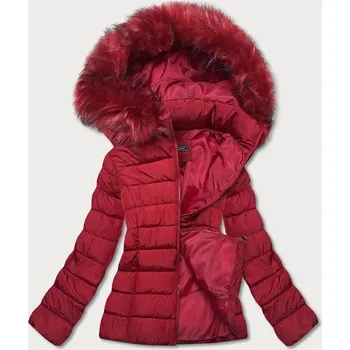 Dámská bunda Červená krátká dámská zimní bunda (YP-20091-8) odstíny červené S (36)