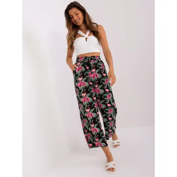 Dámské kalhoty Kalhoty D73770R62237B černá zelená M