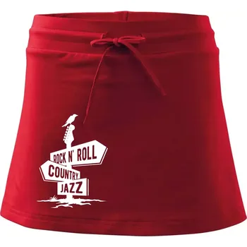 Dámská sukně Kytara rozcestník - Sportovní sukně - two in one - L ( Červená )