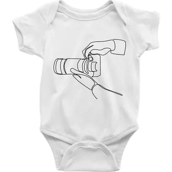 Kojenecký body Fotograf jedním tahem - Body kojenecké s krátkým rukávem - Krátký r. do 3 měs ( Bílá )