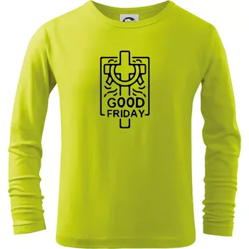 Dětská móda Good friday - Triko dětské Long Sleeve - 158 cm/12 let ( Limetková )