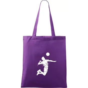 Nákupní taška Volejbal splash jednoduchý - Taška bavlněná - 42 x 38 cm ( Fialová )