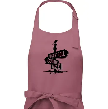 Kuchyňská zástěra Kytara rozcestník - Pánská zástěra na vaření - Univerzální velikost ( Starorůžová )