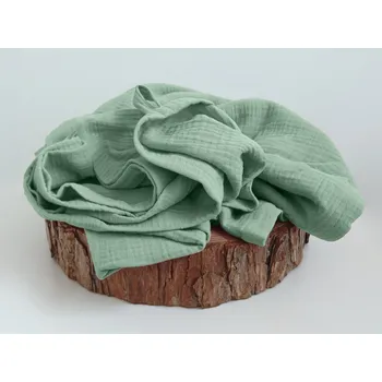 Nelly Mušelínový ručník -Světle zelený 45x100 cm