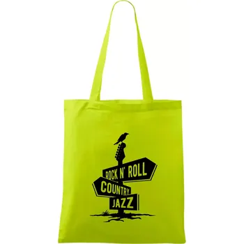 Kytara rozcestník - Taška bavlněná - 42 x 38 cm ( Limetková )