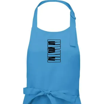 Kuchyňská zástěra Klávesy svisle - Pánská zástěra na vaření - Univerzální velikost ( Světlý tyrkys )