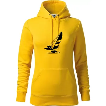 Dámská mikina Katamarán na vodě - Mikina dámská Cape s kapucí - XL ( Žlutá )