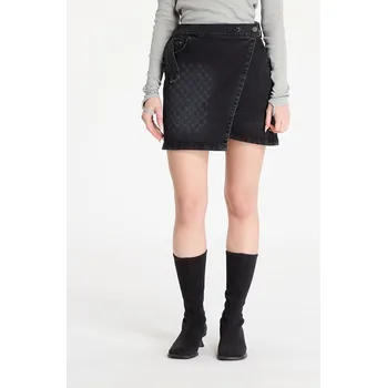 Dámská sukně Sukně Daily Paper Mongram Wrap Denim Skirt Black S