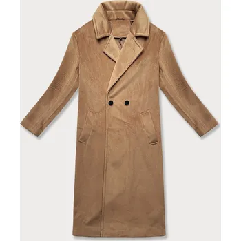 Dámský kabát Dámský oversize kabát ve velbloudí barvě pro přechodné období J Style (11Z8161) odstíny hnědé XL (42)
