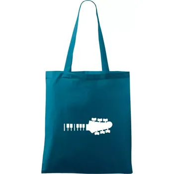 Klávesy a kytara - Taška bavlněná - 42 x 38 cm ( Petrolejová )