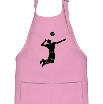 Kuchyňská zástěra Volejbal nápřah muž - Dětská zástěra na vaření - Univerzální velikost ( Růžová )