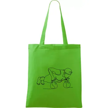 Nákupní taška Kitebell posilování jedním tahem - Taška bavlněná - 42 x 38 cm ( Apple Green )