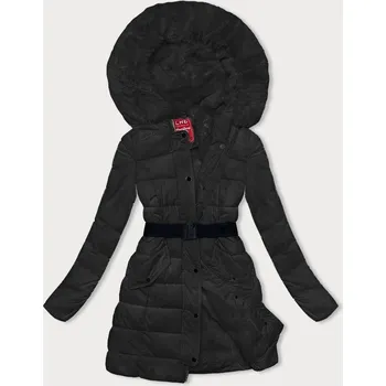 Černá péřová dámská zimní bunda (2M-007) odstíny černé XXL (44)