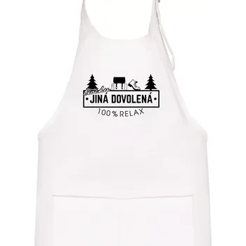 Kuchyňská zástěra Trochu jiná dovolená batoh - Dětská zástěra na vaření - Univerzální velikost ( Bílá )