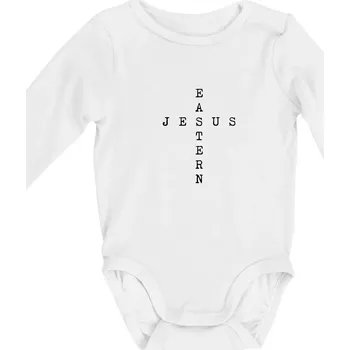 Kojenecké oblečení Eastern Jesus - Body kojenecké s dlouhým rukávem - Dlouhý r. 6-12 měs ( Bílá )