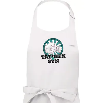Kuchyňská zástěra Tatínek a syn - Pánská zástěra na vaření - Univerzální velikost ( Bílá )
