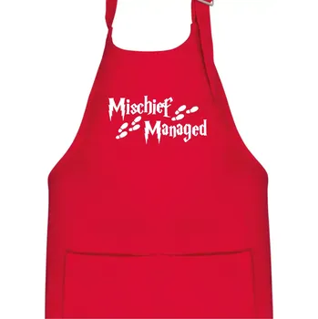 Kuchyňská zástěra Harry - Mischief Managed - Dětská zástěra na vaření - Univerzální velikost ( Červená )