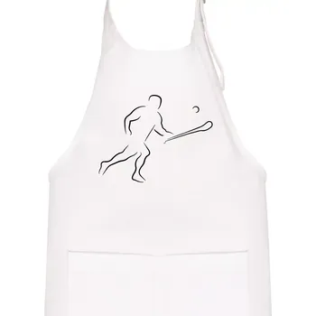 Kuchyňská zástěra Hurling hráč - Dětská zástěra na vaření - Univerzální velikost ( Bílá )