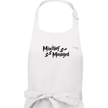 Kuchyňská zástěra Harry - Mischief Managed - Dámská zástěra na vaření - Univerzální velikost ( Bílá )