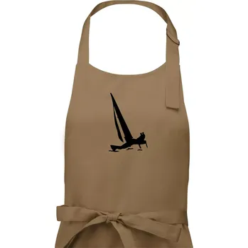 Kuchyňská zástěra Katamarán 2 osoby - Pánská zástěra na vaření - Univerzální velikost ( Cappuccino )