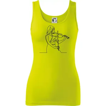 Houslistka jedním tahem - Dámské tílko - XL ( Limetková )