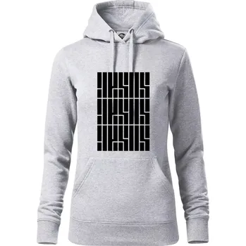 Dámská mikina Jesus nápis - Mikina dámská Cape s kapucí - XL ( Světlešedý Melír )