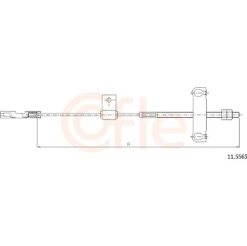 Lanko parkovací brzdy Lanovod parkovací brzdy COFLE 92.11.5565