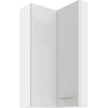 Kuchyňská linka Horní rohová skříňka Lara 60x60 GN-90 2F (90°) Barva korpusu: Bílá, Barva dvířek: Bílý lesk