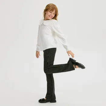 Dívčí kalhoty Reserved - Žerzejové kalhoty z viskózové směsi - černý - 719EG-99X - 719EG-99X-116