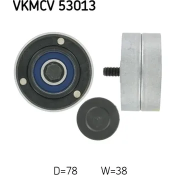 Vratna/vodici kladka, klinovy zebrovy remen, VKMCV 53013