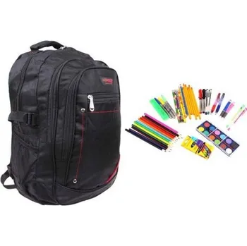 Školní batoh Batoh černý s náplní školních potřeb typ B