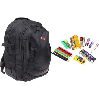 Městský batoh Batoh černý s náplní školních potřeb typ C