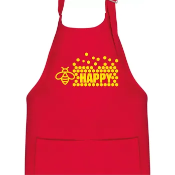 Kuchyňská zástěra Bee Happy - Dětská zástěra na vaření - Univerzální velikost ( Červená )