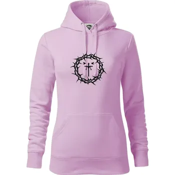 Dámská mikina Jesus zmrtvýchvstání - Mikina dámská Cape s kapucí - XS ( Orchid )
