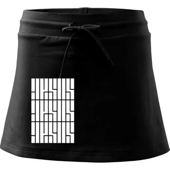 Dámská sukně Jesus nápis - Sportovní sukně - two in one - XL ( Černá )