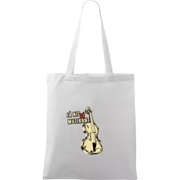 Já nic, já muzikant - Taška bavlněná - 42 x 38 cm ( Bílá )