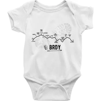 Kojenecké oblečení Profil kopců - Brdy - Body kojenecké s krátkým rukávem - Krátký r. 12-18 měs ( Bílá )
