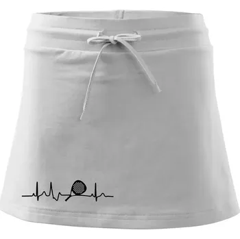 Dámská sukně Ekg padel raketa - Sportovní sukně - two in one - L ( Bílá )