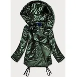 Zelená krátká dámská zimní bunda s ledvinkou (omdl-018) odstíny zelené L (40)