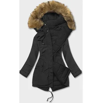 Černá oboustranná dámská zimní bunda (2M-21508) odstíny černé XL (42)