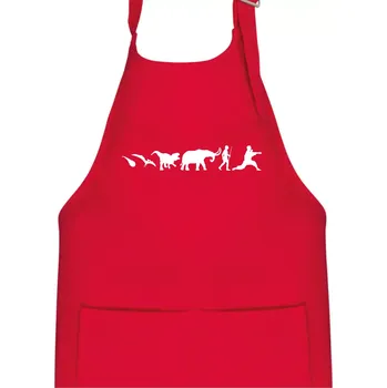 Kuchyňská zástěra Bojové umění od pravěku - Dětská zástěra na vaření - Univerzální velikost ( Červená )
