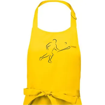 Kuchyňská zástěra Hurling hráč - Pánská zástěra na vaření - Univerzální velikost ( Žlutá )