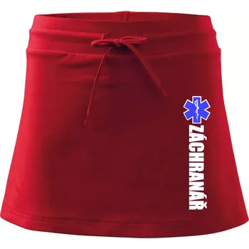 Dámská sukně Záchranář - hvězda - Sportovní sukně - two in one - XS ( Červená )