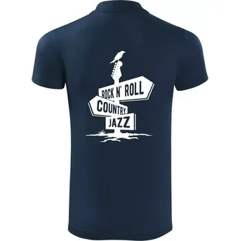 Pánská košile Kytara rozcestník - Polokošile Victory sportovní (dresovina) - 2XL ( Námořní modrá (velmi tmavá - téměř černá) )