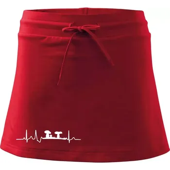 Dámská sukně EKG houbař - Sportovní sukně - two in one - XS ( Červená )